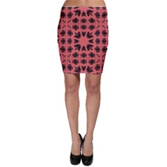 Digital Computer Graphic Seamless Patterned Ornament In A Red Colors For Design Bodycon Skirt by Simbadda