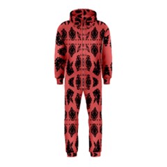 Digital Computer Graphic Seamless Patterned Ornament In A Red Colors For Design Hooded Jumpsuit (kids) by Simbadda