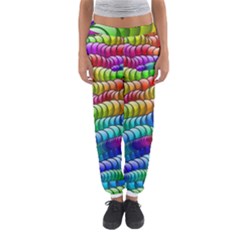 Digitally Created Abstract Rainbow Background Pattern Women s Jogger Sweatpants by Simbadda