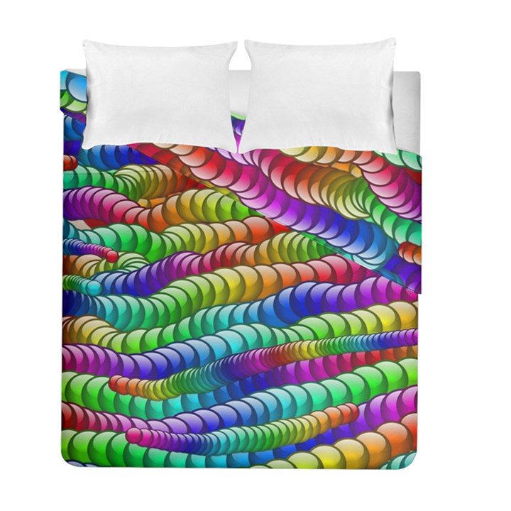 Digitally Created Abstract Rainbow Background Pattern Duvet Cover Double Side (Full/ Double Size)