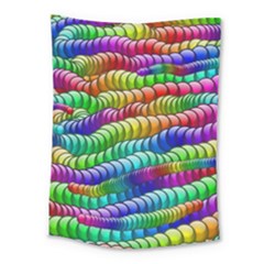 Digitally Created Abstract Rainbow Background Pattern Medium Tapestry