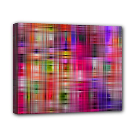 Background Abstract Weave Of Tightly Woven Colors Canvas 10  X 8 