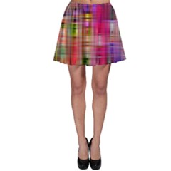 Background Abstract Weave Of Tightly Woven Colors Skater Skirt by Simbadda