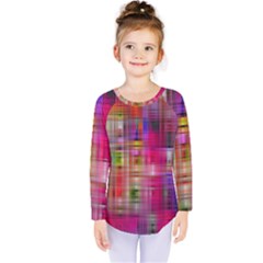 Background Abstract Weave Of Tightly Woven Colors Kids  Long Sleeve Tee