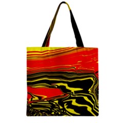 Abstract Clutter Zipper Grocery Tote Bag