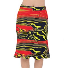 Abstract Clutter Mermaid Skirt by Simbadda