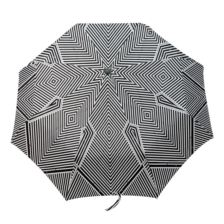 Black And White Line Abstract Folding Umbrellas