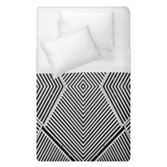 Black And White Line Abstract Duvet Cover (single Size)