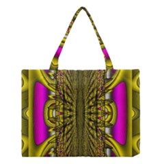 Fractal In Purple And Gold Medium Tote Bag