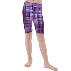 Purple Wave Abstract Background Shades Of Purple Tightly Woven Kids  Mid Length Swim Shorts by Simbadda