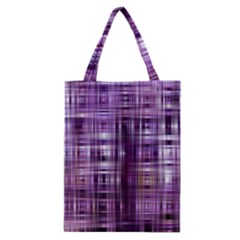 Purple Wave Abstract Background Shades Of Purple Tightly Woven Classic Tote Bag by Simbadda