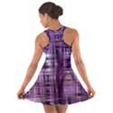 Purple Wave Abstract Background Shades Of Purple Tightly Woven Cotton Racerback Dress View2