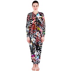 Abstract Composition Digital Processing Onepiece Jumpsuit (ladies)  by Simbadda