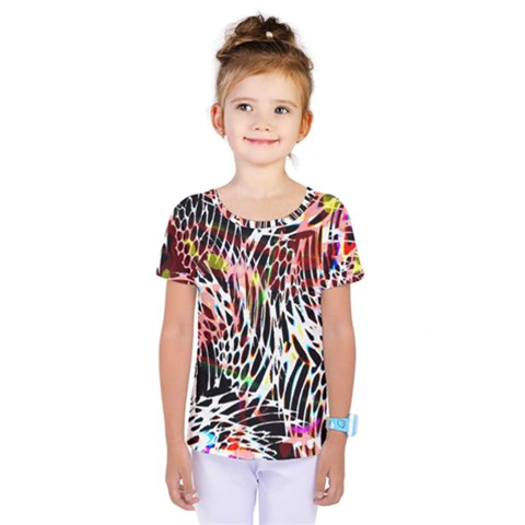 Abstract Composition Digital Processing Kids  One Piece Tee by Simbadda