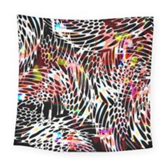 Abstract Composition Digital Processing Square Tapestry (large)