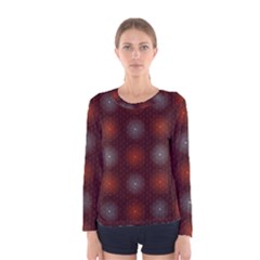 Abstract Dotted Pattern Elegant Background Women s Long Sleeve Tee