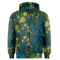 Holly Frame With Stone Fractal Background Men s Zipper Hoodie by Simbadda