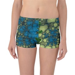 Holly Frame With Stone Fractal Background Reversible Bikini Bottoms by Simbadda