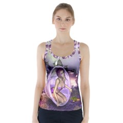 Wonderful Fairy In The Wonderland , Colorful Landscape Racer Back Sports Top by FantasyWorld7