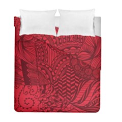 Deep Red Background Abstract Duvet Cover Double Side (full/ Double Size)