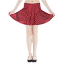 Deep Red Background Abstract Mini Flare Skirt View3