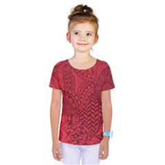 Deep Red Background Abstract Kids  One Piece Tee