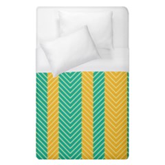 Green And Orange Herringbone Wallpaper Pattern Background Duvet Cover (single Size)