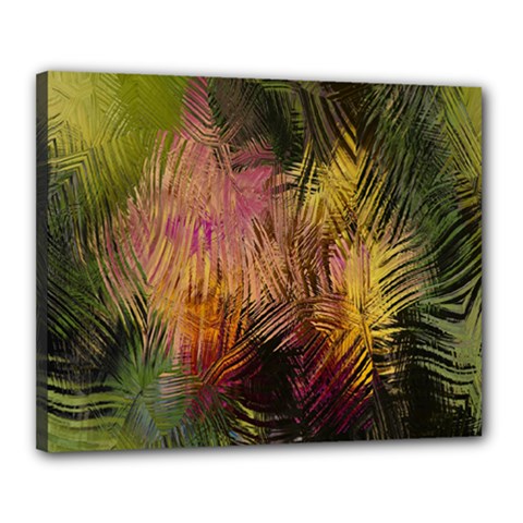 Abstract Brush Strokes In A Floral Pattern  Canvas 20  X 16  by Simbadda