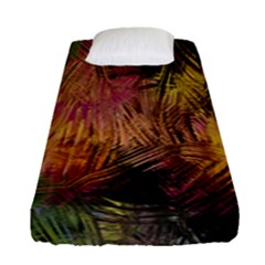 Abstract Brush Strokes In A Floral Pattern  Fitted Sheet (single Size)