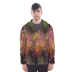 Abstract Brush Strokes In A Floral Pattern  Hooded Wind Breaker (men) by Simbadda