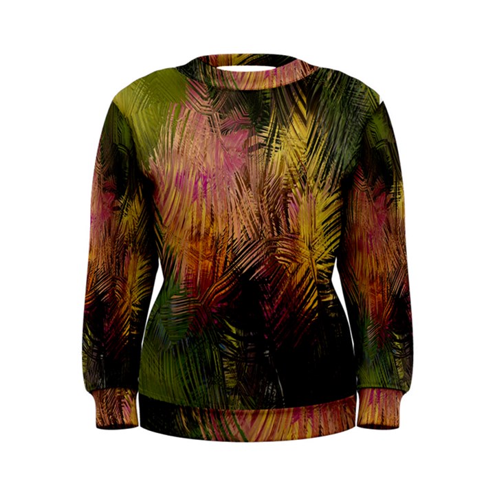 Abstract Brush Strokes In A Floral Pattern  Women s Sweatshirt