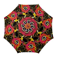 Abstract Clutter Pattern Baffled Field Golf Umbrellas by Simbadda