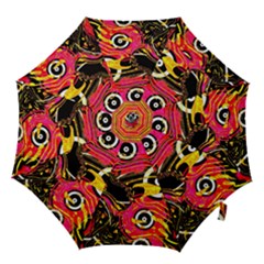 Abstract Clutter Pattern Baffled Field Hook Handle Umbrellas (small) by Simbadda