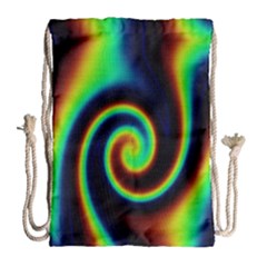 Background Colorful Vortex In Structure Drawstring Bag (large) by Simbadda