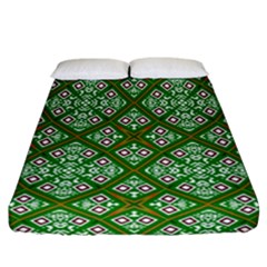 Digital Computer Graphic Seamless Geometric Ornament Fitted Sheet (california King Size)