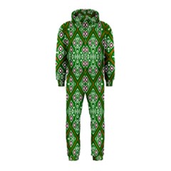 Digital Computer Graphic Seamless Geometric Ornament Hooded Jumpsuit (kids) by Simbadda