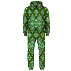 Digital Computer Graphic Seamless Geometric Ornament Hooded Jumpsuit (men)  by Simbadda