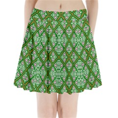 Digital Computer Graphic Seamless Geometric Ornament Pleated Mini Skirt