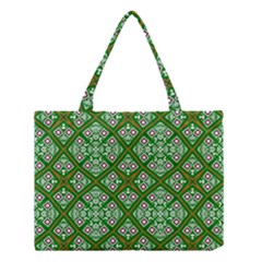 Digital Computer Graphic Seamless Geometric Ornament Medium Tote Bag