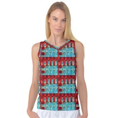 Architectural Abstract Pattern Women s Basketball Tank Top