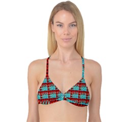 Architectural Abstract Pattern Reversible Tri Bikini Top by Simbadda