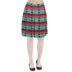 Architectural Abstract Pattern Pleated Skirt