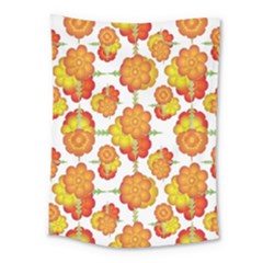 Colorful Stylized Floral Pattern Medium Tapestry by dflcprints