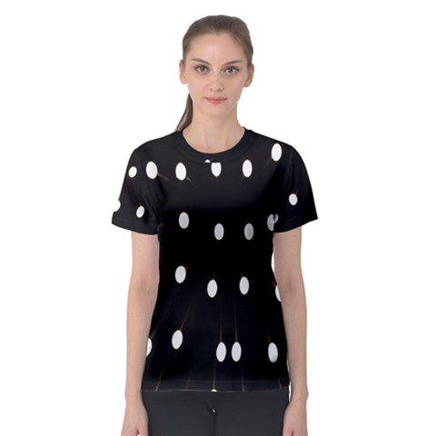 Lamps Abstract Lamps Hanging From The Ceiling Women s Sport Mesh Tee by Simbadda