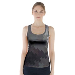 Abstract Pattern Moving Transverse Racer Back Sports Top