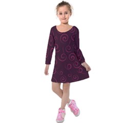 Pattern Kids  Long Sleeve Velvet Dress