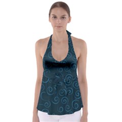 Pattern Babydoll Tankini Top