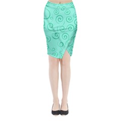 Pattern Midi Wrap Pencil Skirt