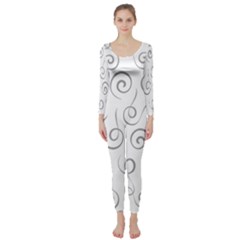 Pattern Long Sleeve Catsuit