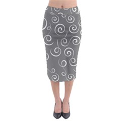 Pattern Midi Pencil Skirt